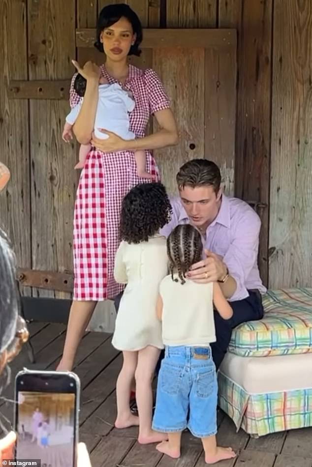 Nara and Lucky live on a ranch in Texas with their daughters Rumble, four, and Whimsy, six months, and their son Slim, two