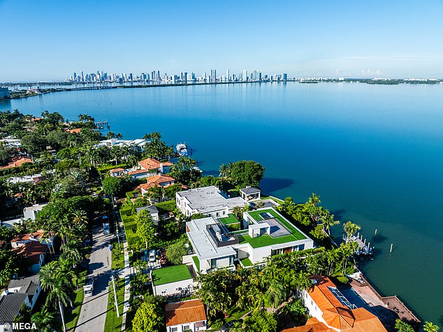 Aerial shots of the Beckhams' new Miami home offer a glimpse of the breathtaking view