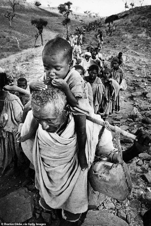 The country's food shortages and hunger crisis from 1983 to 1985 led to an estimated one million famine deaths