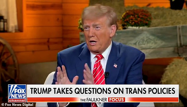 Donald Trump told a woman during a Fox News town hall that his plan to address the 'transgender issue in women's sports' is to 'just ban it'