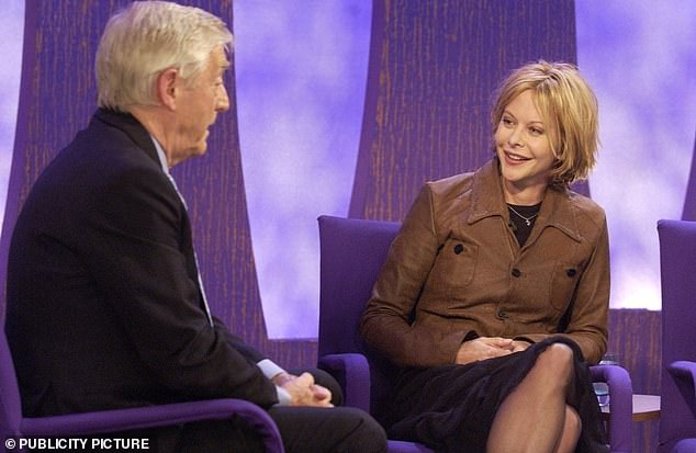 The pair warmed up to Parkinson's interview with actress Meg (pictured), in which she gave him very short answers to questions and ended in a heated argument.