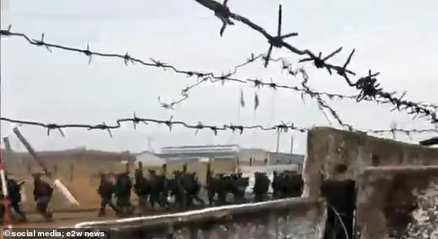 A video has emerged showing North Korean soldiers in Russia