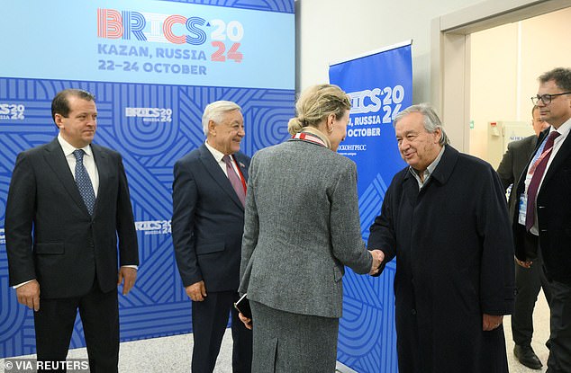 Ukraine has criticized Guterres for attending the BRICS conference