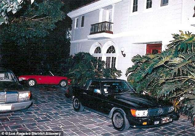 This was the scene outside the Menendez family's Beverly Hills mansion when police arrived on August 20, 1989.