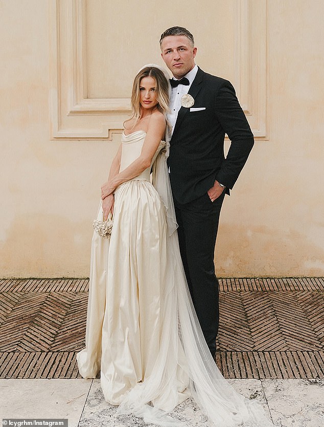 The couple married at Villa Aurelia. The 17th-century Baroque building is located at the highest point within the walls of Rome and offers breathtaking views over the city