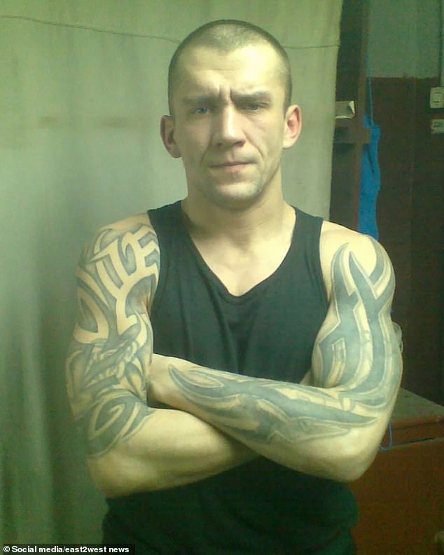 Wagner private army veteran Vladimir Aleksandrov (pictured), 40, a previously convicted rapist, allegedly raped and murdered 11-year-old schoolgirl Nastya Yakina