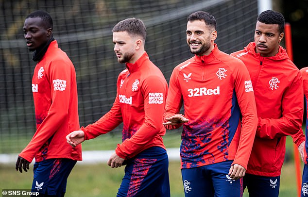 The Rangers players are preparing for their Europa League match against Steaua Bucharest