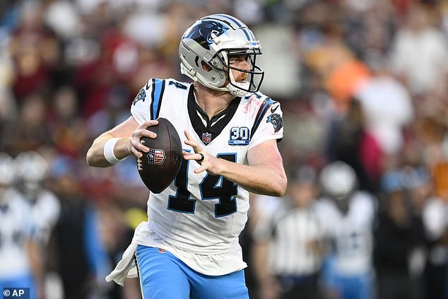 The quarterback took over as the Panthers' starter in Week 3, replacing Bryce Young