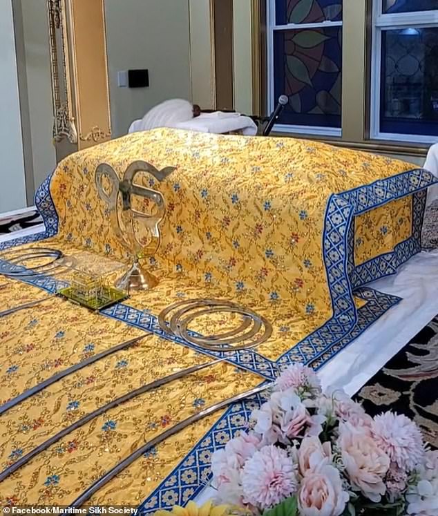 Singh expects a religious service will be held in Halifax after the woman's body is released by the medical examiner, who is still determining the official cause of death. An altar is depicted at the victim's temple