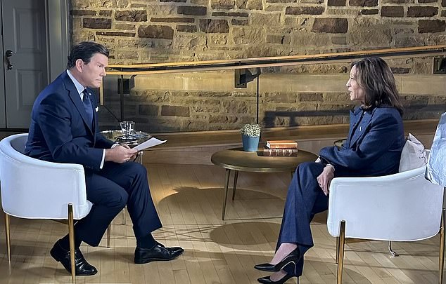 Speaking exclusively to DailyMail.com, Baier now says that going into the interview he knew Harris would try to dodge his pointed questions: 'I watched her previous interviews, I tried to do it in a way that made her distracted from her talking points. .'