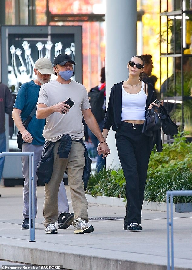 The Titanic star, 49, and the model, 26, were both dressed casually as they walked with their fingers intertwined as they got some fresh air in The City That Never Sleeps