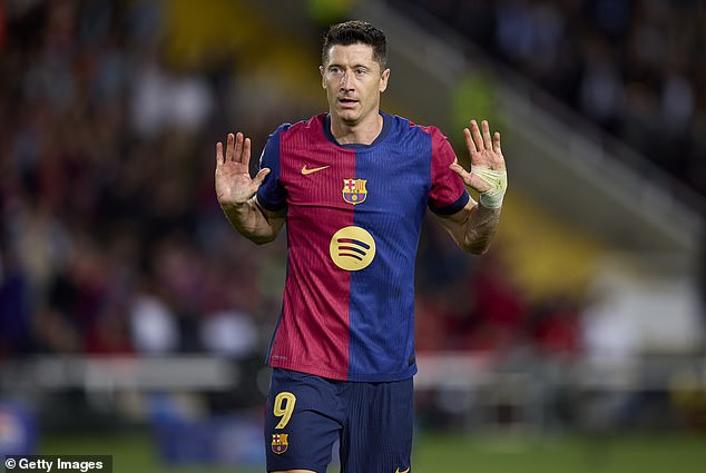 Robert Lewandowski restored Barcelona's lead but refused to celebrate against his old club