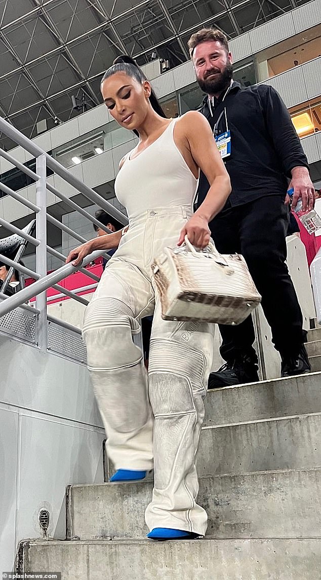 Her sister Kim also has a similar Birkin in the same color scheme, but hers appears smaller than the bag Khloe carried on Monday; she was seen with it last year