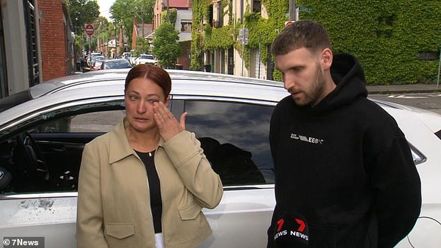 Joanna Sinz and Archie Grant (pictured) were saying goodbye to family in Fitzroy on Tuesday afternoon ahead of a interstate move when a car containing all their belongings was stolen