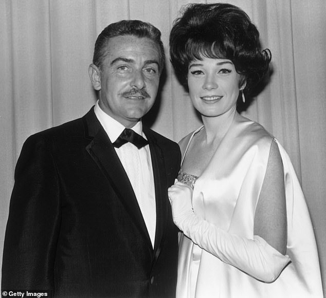 Many of her affairs overlapped with her open marriage to businessman Steve Parker, who was her husband from 1952 until their divorce in 1984; pictured 1964