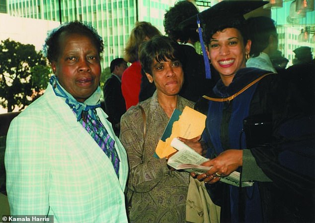 The Harris campaign claims that Harris worked at a McDonald's during the summer after her freshman year at Howard University in 1983. She is pictured when she was younger.