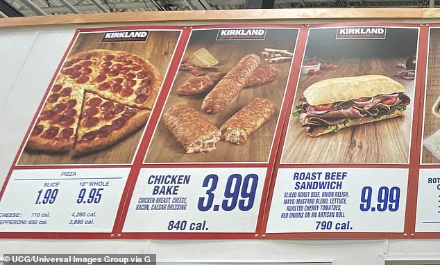 Costco's food courts sell whole pizzas for about $10