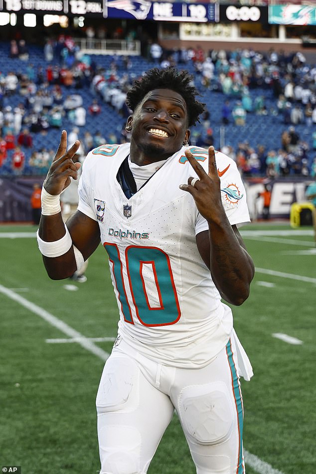 Perhaps no one was more excited than wide receiver Tyreek Hill, who admittedly struggled to wipe the smile off his face when Tagovailoa returned to Dolphins practice on Wednesday.