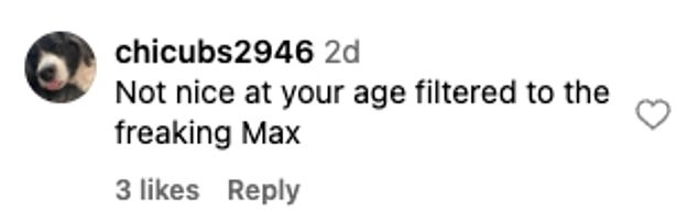 'Not fun at your age filtered on crazy Max'