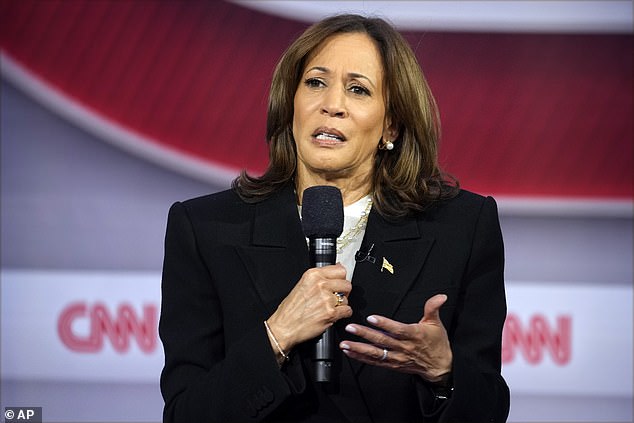 Harris has seen her positive ratings drop since the last poll. In August, an equal number of people had positive and negative views of her, but now unfavorable views dominate positive ones: 53% to 45%