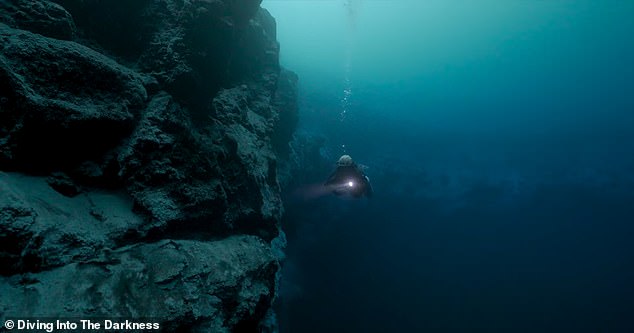 The diver said she dived to the iceberg's location in Antarctica twice before almost losing her life