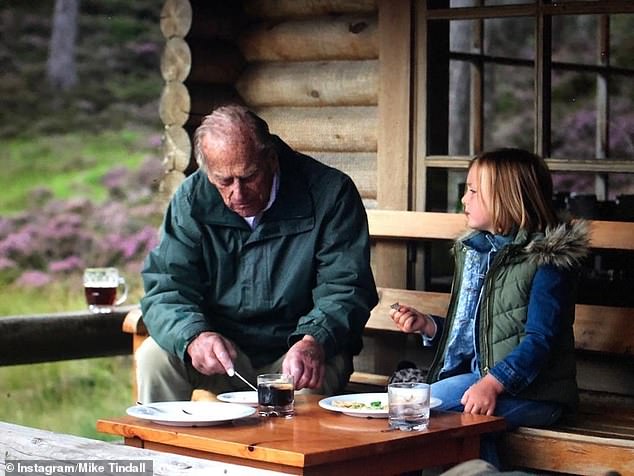 Mike is said to have been referring to this photo that the former rugby player shared on Instagram on the eve of Prince Philip's funeral in April 2021. In the photo, Prince Philip is sitting next to Mia Tindall