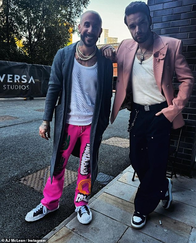 Netflix has not indicated whether the series, which also stars Pussycat Dolls' Nicole Scherzinger, Destiny's Child singer Kelly Rowland and Backstreet Boys' AJ McLean, will still air (photo AJ and Liam during filming)