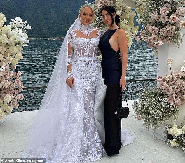 Annie with Real Housewives Of Cheshire star Dawn Ward's daughter on her wedding day on July 5