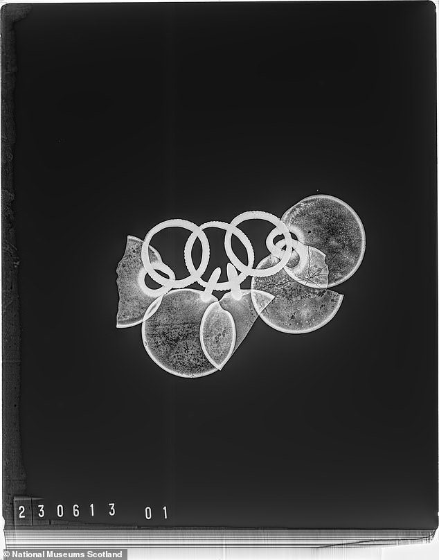 X-ray of one of the rattle hangers from the Peebles Hoard