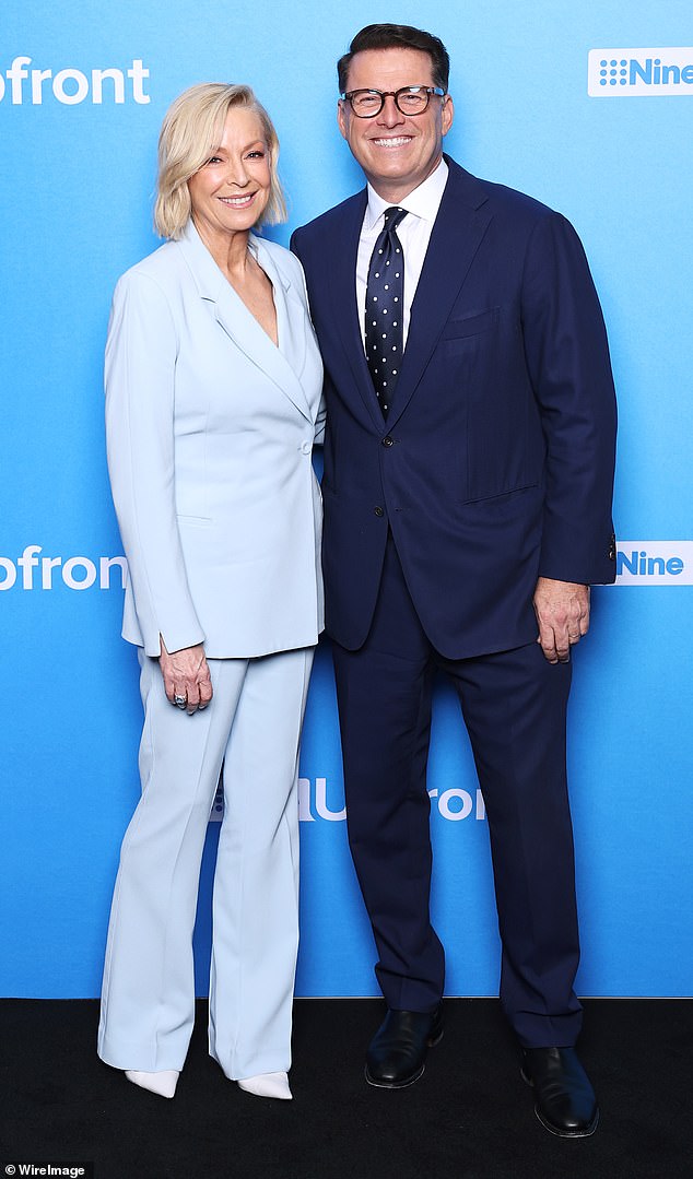 The biggest household names of nine, including Liz Hayes and Karl Stefanovic, attended the star-studded luncheon at Sydney's Carriageworks on Thursday