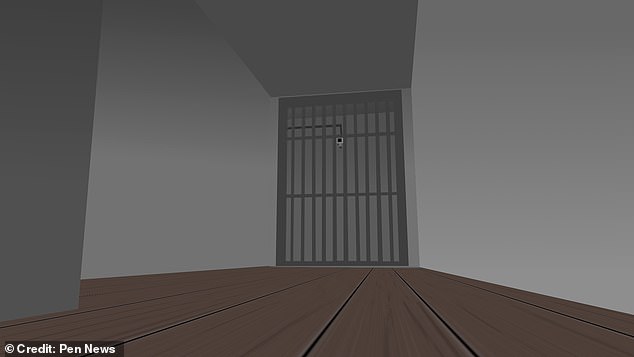 Inside are ten cells (one virtual replica pictured above), each holding twenty people and sometimes more, according to the NGO Korea Future. Inside, prisoners are forced to sit cross-legged and motionless for more than 12 hours a day, under penalty of torture, and cannot use their cell's open toilet without permission from a guard.