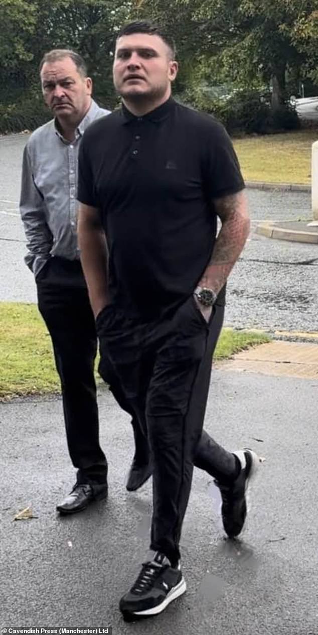 Groundsman Daniel and his father John Williams (pictured), who live together in the village of Harriseahead, near Stoke-on-Trent, were found guilty of assault