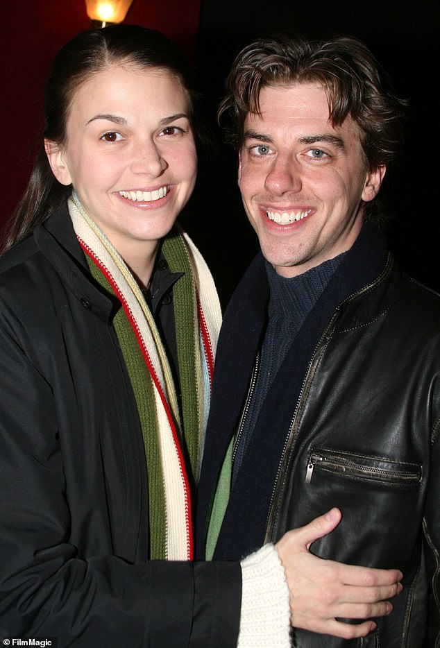 Sutton was previously married to her first husband, Tony winner Christian Borle, 51, from 2006 to 2009; the former couple pictured in 2006 in New York