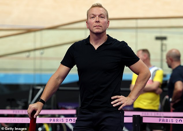 Hoy introduced himself as he posed for a photo while attending a cycling final at this year's Olympics