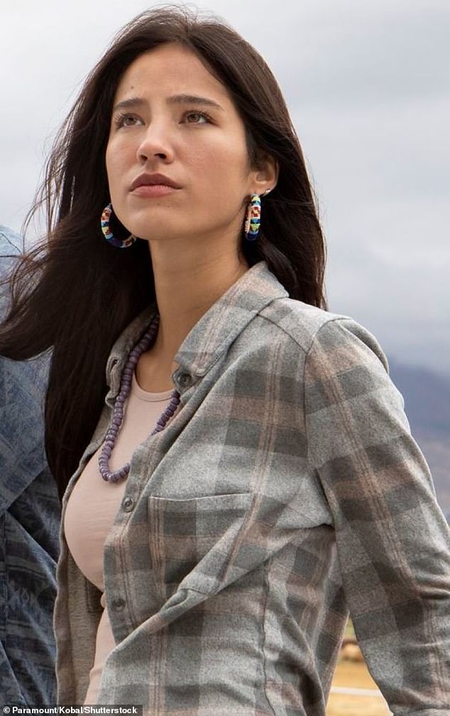 As Monica, she wears plaid shirts and Native American jewelry; season two