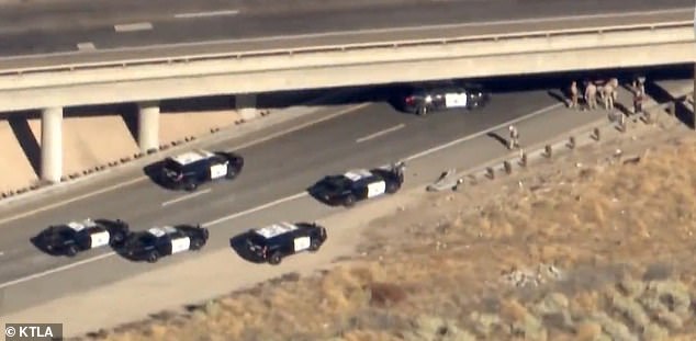 The car twisted and turned several times before finally coming to a stop after colliding with a concrete pillar under an overpass