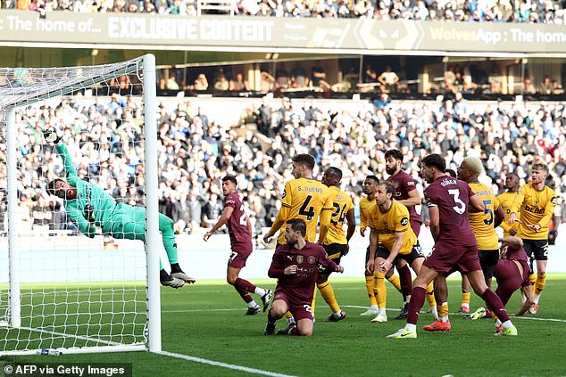 Wolves were left furious after John Stones' late header was controversially awarded as a goal