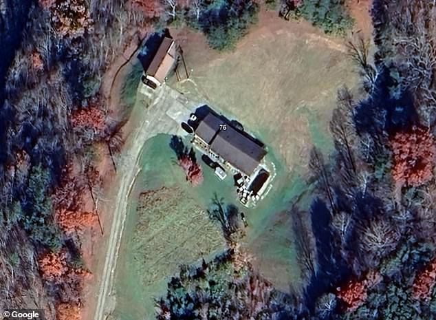 Turner was thrown into the deep end of a swimming pool outside his home in Baxter, Kentucky (seen from an aerial view), and was hospitalized for a month before dying