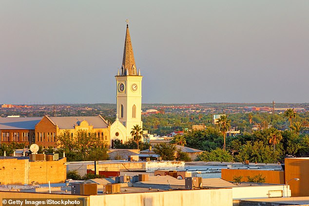 The marker for the highest population of lower-income residents was Laredo, Texas (pictured), with a shocking 46 percent of residents falling into this category