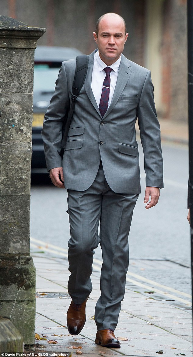 Mr Cilliers, pictured in 2017, arrives at Winchester Crown Court. He continued to swear his innocence and initially refused to sign the divorce papers