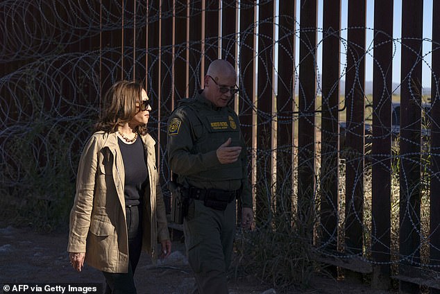 It was the second time the vice president had visited the border during her term