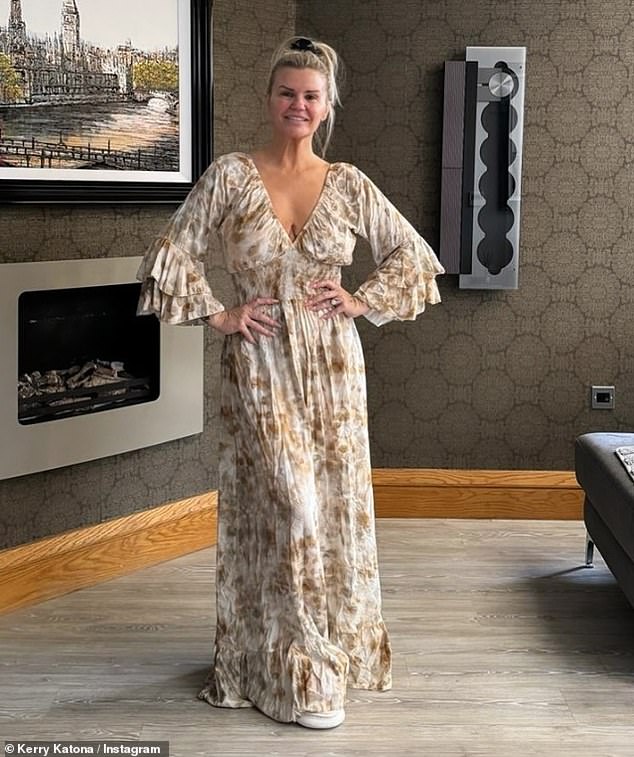 The business, called Kerry's Boutique, launched in 2020 and quickly became a huge success (Kerry pictured in the brand's clothing)