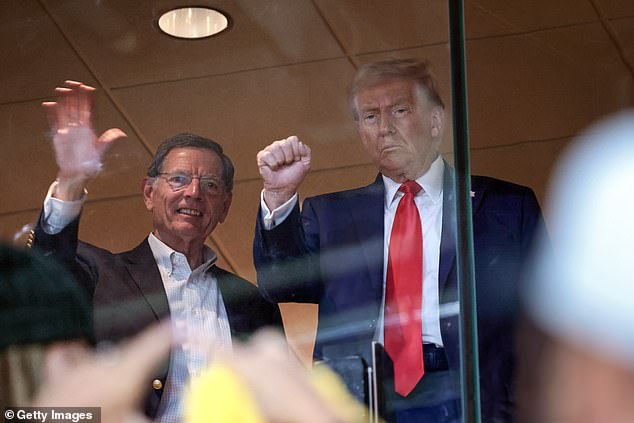 Trump also made an appearance at the Pittsburgh Steelers' victory over the New York Jets