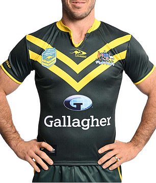 The jersey worn by Joel Cauchi was sponsored by Gallagher, an insurance, risk management and consulting company