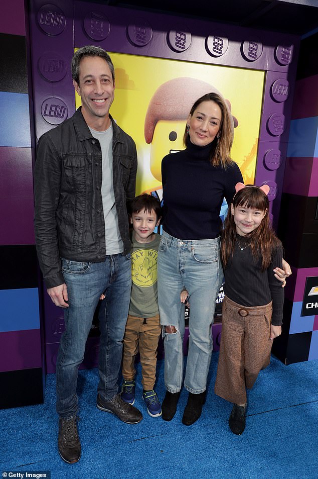 Saliman is no stranger to dating actresses. He married actress Bree Turner, 47, in 2008. They have a daughter, Stella, 14, and a son, Dean, 12; seen in February 2019