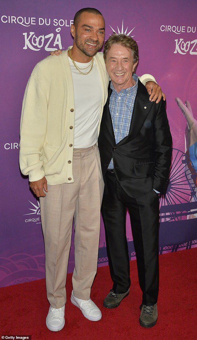 Martin Short, 74, posed with actor Jesse Williams, 43, as they rocked contrasting palettes