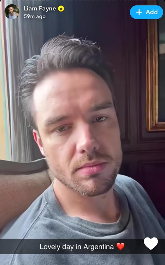 Following a toxicology report on Monday, it has now been revealed that Liam had traces of a combination of drugs in his system - including 'pink cocaine' (pictured days before his death in Buenos Aires)