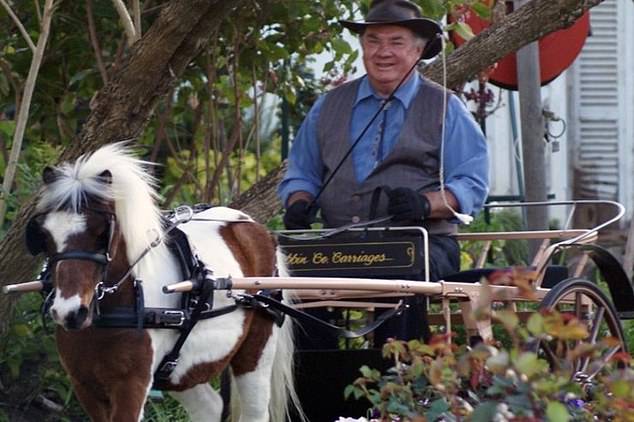 Mr Dobbin (pictured) was a leading miniature horse breeder in Sydney and a maker of sulkies, which are lightweight carts used for harness racing