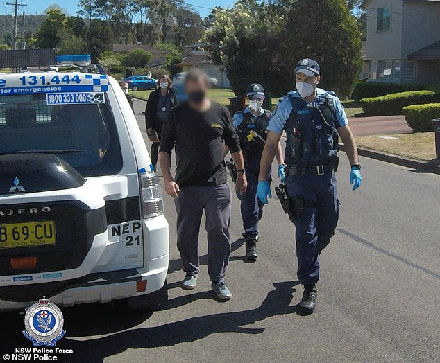 The charges relate to sexual abuse and assault of students as young as 14 in 1999 on Sydney's northern beaches and at Penrith in the city's west (photo: Benson's arrest)