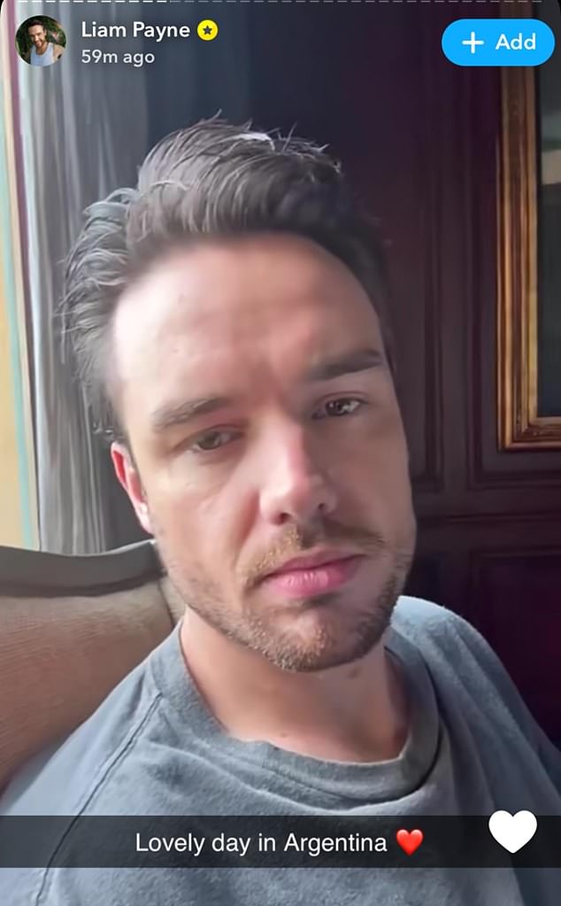 Following a toxicology report on Monday, it has now been revealed that Liam had traces of a combination of drugs in his system, including 'pink cocaine' (pictured days before his death in Buenos Aires)